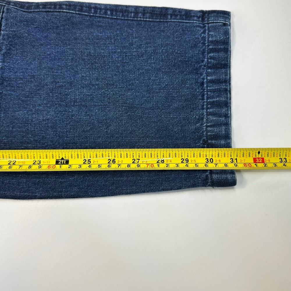 Lands' End Women Blue Denim Elastic Waist Belted Pants 20H Plus Medium Wash - Picture 9 of 10
